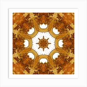 Golden Pattern Abstract Mosaic 7 Art Print