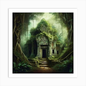 Angkor Temple In The Jungle 4 Art Print