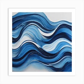 Blue Waves 1 Art Print