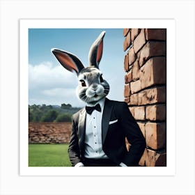 Rabbit In A Suit Art Print