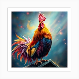 Rooster 2 Ai Art Print