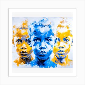 Blue And Yellow Art Print