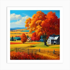 Autumn Farm 3 Art Print