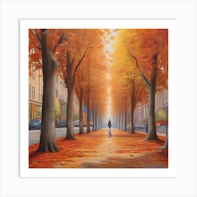 Autumn Street 7 Art Print