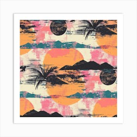 Grunge Palms (2) Art Print