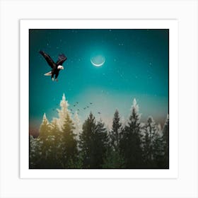 Eagle In Flight Poster