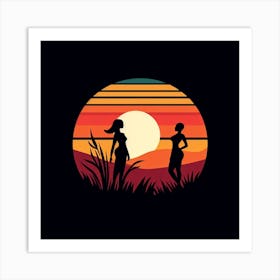 Sunset Silhouette 1 Art Print