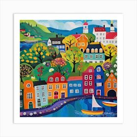 Kids Travel Illustration Oslo 3 Art Print