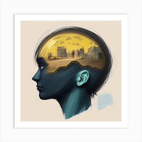 Inside her head Art Print