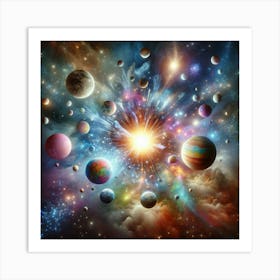 Planets In Space 2 Art Print