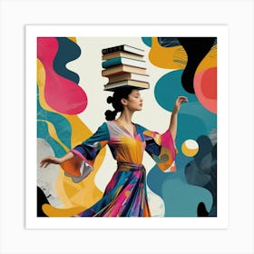 Intellectual Flow in Abstract Surrealism Art Print