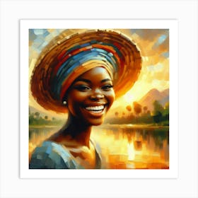 African Woman Smiling Art Print