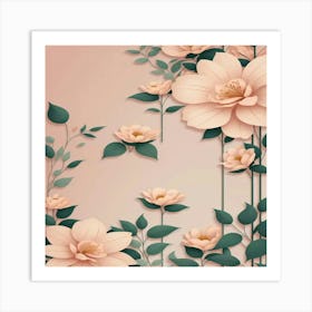 Floral Wallpaper Art Print