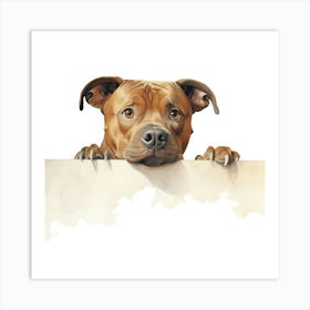 Dog With A Sign 1 Art Print