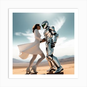 Robot Couple 4 Art Print