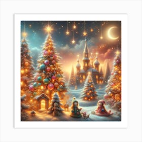 Christmas Night Art Print