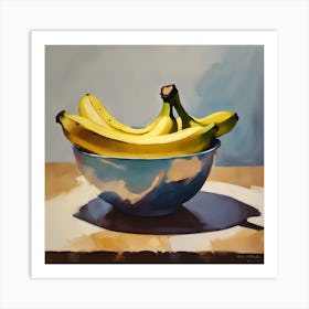 Bananas In A Bowl Art Print