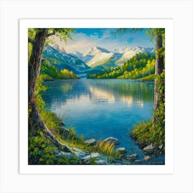 Alpine Lake Art Print