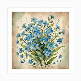 Forget Me Nots Art Print