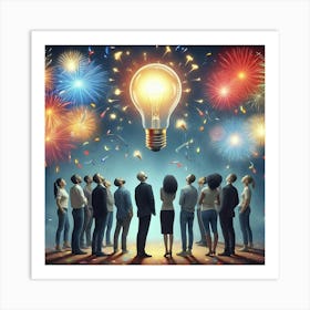 Light Bulb Concept Art Print