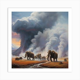 Mammoths Art Print