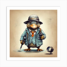 Detective Duck 14 Art Print