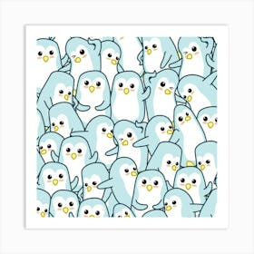 Penguins Pattern Art Print