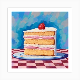 Pastel Tile Victoria Sponge 4 Art Print