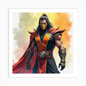 Mortal Kombat Ninja Fighter Concept Art (92) Art Print