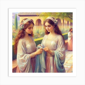 Two Young Women Art Print