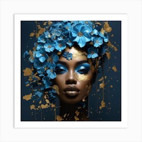 Blue Flowers 7 Art Print