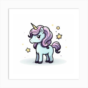 Unicorn With Stars Art Print