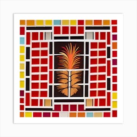 Pineapple Mosaic Art Print