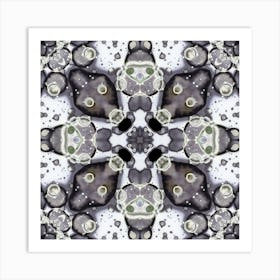 Gray Pattern Alcohol Ink Art Print