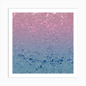 Pink And Blue Aluminum Foil Art Print