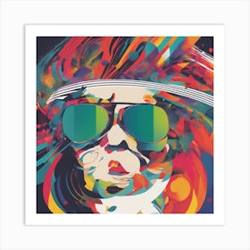 New Poster For Ray Ban Speed, In The Style Of Psychedelic Figuration, Eiko Ojala, Ian Davenport, Sci (15) Art Print