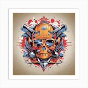 Skull T-Shirt Design 3 Art Print