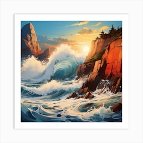 Seascape Painting Art Print