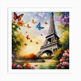 Butterflies In Paris 25 Art Print