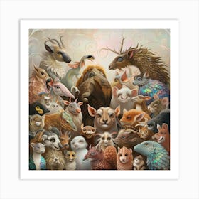 Group Of Animals 1 Art Print