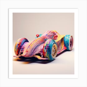 Paper Racing Car Art Print