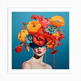 floral woman 13 Art Print