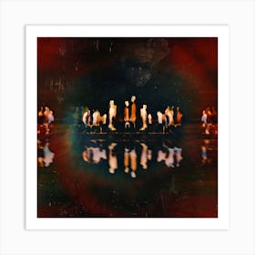 Abstract In The Night Square Art Print