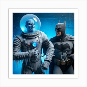 Batman And Iceman Art Print