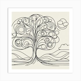 The tree of Life Picasso style 3 Art Print