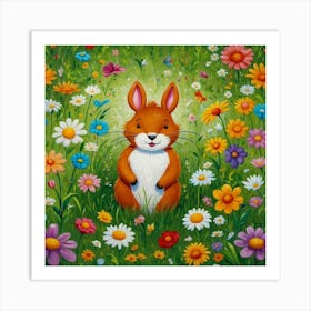 Bunny In The Meadow Art Print