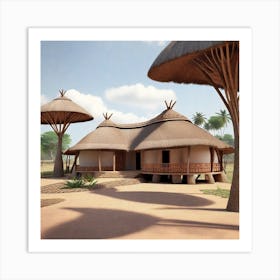 Leonardo Diffusion Xl Contempory Bamileke Village Architecture 0 Art Print