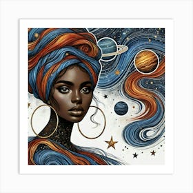 Zorielle Celestial Portrait Art Print