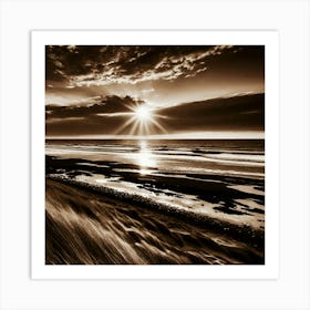 Sunset On The Beach 1028 Art Print