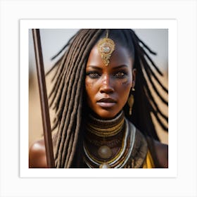 African Woman With Dreadlocks Art Print